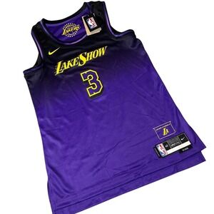 NEW Nike Lakers‎ Anthony Davis Jersey Mens S LakeShow #3 City Edition Swingman